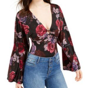 GUESS Floral Jazzi Bell Sleeves Bodysuit NWT